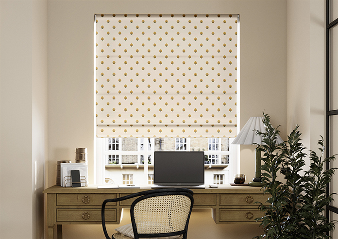 Petal & Block Nitara Spot, Marigold - Roman Blind - Image 3